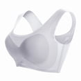 thumbnail image 6 of Wang6 Womens Plus Size Wireless Sports Bras Seamless Push up Workout Bras Wide Strap Full Coverage Running Yoga Gym Bralettes T Shirt Bra Light Gray 48, 6 of 8