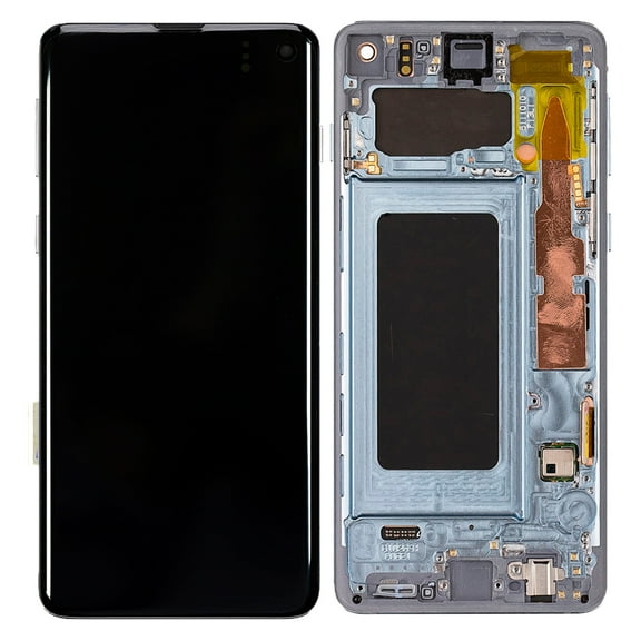 Replacement OLED Display Touch Screen Digitizer Assembly With Frame For Samsung Galaxy S10 - Prism Blue