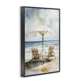 thumbnail image 2 of Stupell Industries Coastal Watercolor Paradise Beach Scene Black Framed Giclee Art, 12 x 18, by Petals Prints Design, 2 of 8
