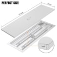 thumbnail image 2 of Yiwa 51 x 17 Inch Stainless Steel Fire Pit Cover, Rectangular Metal Lid with Carrying Handle, Heat Resistant for Outdoor Patio, 2 of 7