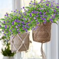 thumbnail image 3 of GRNSHTS 6 Bundles Artificial Flowers Outdoor UV Resistant Fake Plastic Plants Faux Greenery Shrubs Indoor Outside Hanging Planter Home Kitchen Office Wedding Garden Decor (Purple), 3 of 14