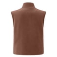 thumbnail image 4 of WIZUTIZ Men's Fleece Vest Multi-Zipper Pocket Stand Collar Sleeveless Fishing Outerwear Polyester Insulated Warm for Winter Outdoor Daily Casual Wear, 4 of 6