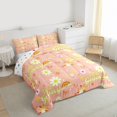 thumbnail image 3 of Homewish Groovy Flowers Bedding Comforter Set 2pcs for Boys Girls,Cartoon Rainbow Butterfly Twin Comforter Sets Microfiber,Kawaii Cute Breathable Bedding Set,Microfiber Bedroom Decor,Reversible, 3 of 8