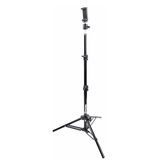 Tripie Metalico Bloosom  Grande 110 Cms Celular - Cámaras - 3 Niveles Negro