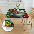thumbnail image 2 of HAOXIT Christmas Vinyl Tablecloths Rectangle Tables, Vinyl Christmas Tablecloth Heavy Duty Vinyl Tablecloths Christmas Rectangle 40*40, 2 of 7