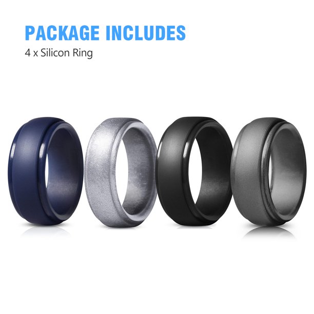 Mens wide store silicone rings