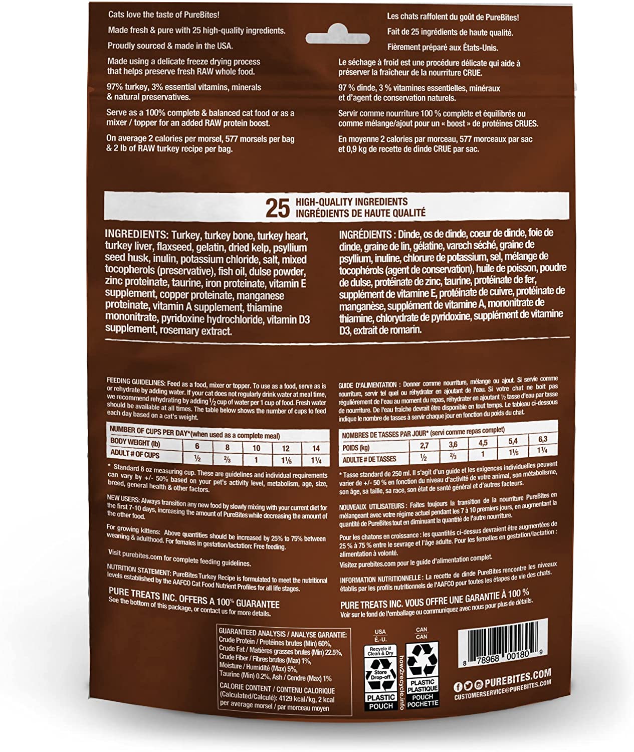Pure Treats 789184 9.2 oz Turkey Recipe Cat Food Topper