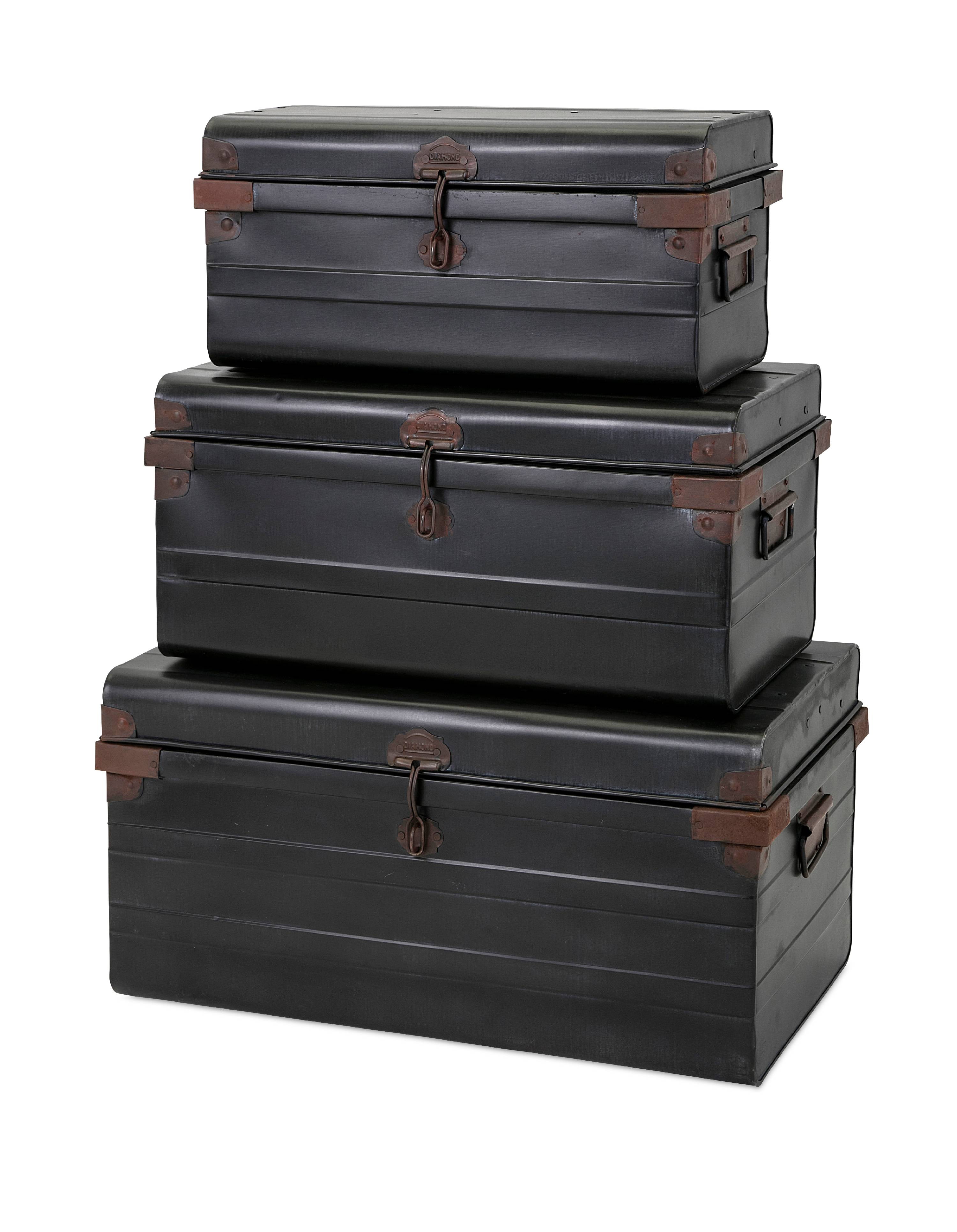 IMAX Panit Metal Trunks Set of 3