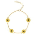 thumbnail image 1 of Aleación de girasol tobillera Europea y adornos para los pies Señora Regalo Accesorios Moda Cadena Brillante Bangle Adorno del dedo del pie Bangle Exquisito, 1 of 7