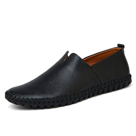 

Mens Loafers Slip on Shoes Casual Comfort Soft Moccasin Daily Flats Driving Walking Shoes Lightweight-Black