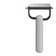 thumbnail image 3 of Dog Brush and Hair Remover, 2-Sided Pet Grooming Undercoat Rake for Dematting and Deshedding, Professional Stainless Steel Comb for Dogs and Cats, Large, Green or Grey, 3 of 4