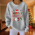 thumbnail image 2 of Edvintorg Christmas Shirts for Women Long Sleeve Fashion Letter Printed Casual Crewneck Sweatshirt Pullover Top Plus Size Clothing, 2 of 4