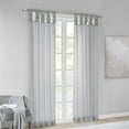 thumbnail image 2 of Madison Park Ceres Paire de Voiles Torsadés en Polyester Gris Clair, 2 of 7