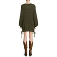 thumbnail image 3 of Love Trend New York Women’s Lace-Up Sweater Dress, 3 of 6