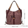 thumbnail image 3 of Women Shoulder Tote Bag Canvas Large Capacity Casual Backpack Messenger Bag, 3 of 3
