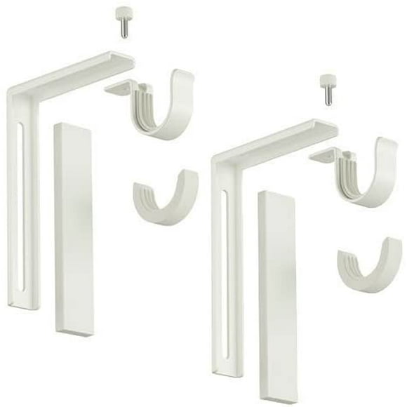 Ikea Support de Tringle à Rideau Support Mur/plafond Set de 2 Acier Blanc