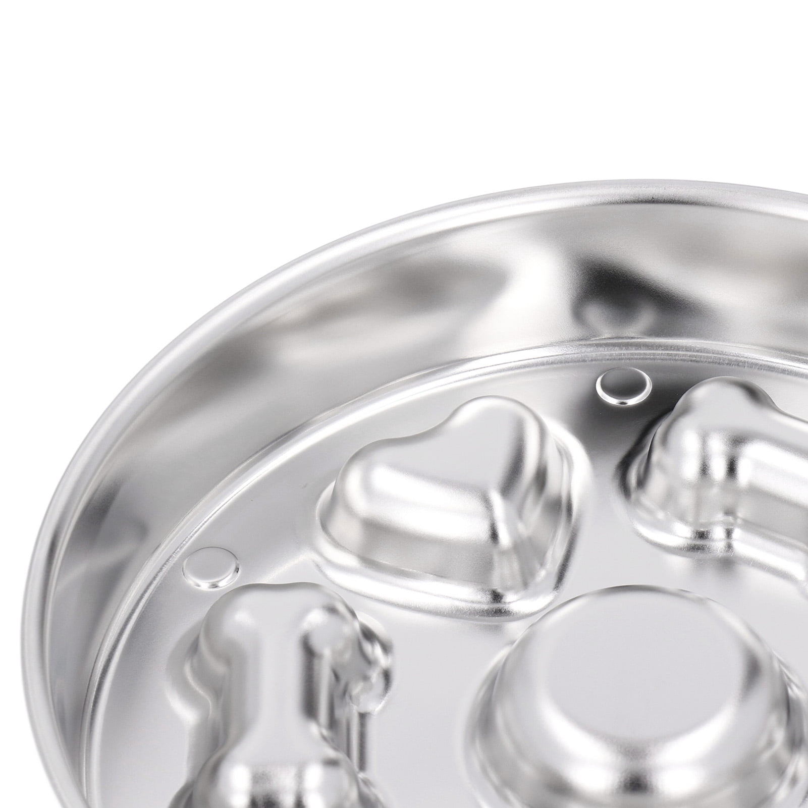 BOKYAN 2 Pcs Slow Feeder Dog Bowls Stainless Steel Slow Down Eating Pet Dish Set with Anti-Slip Base, 9.84 in / 25 cm