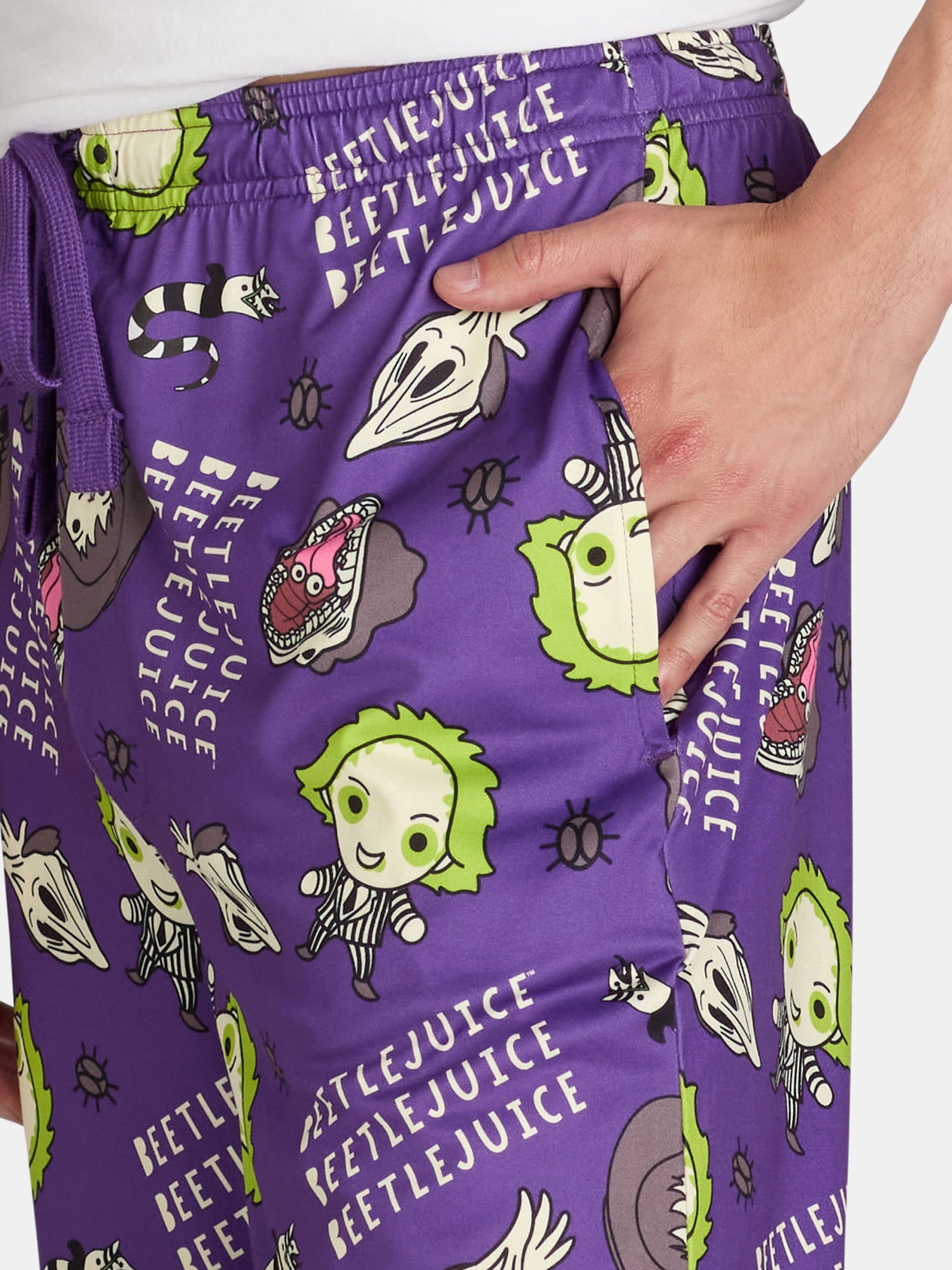 Beetlejuice Men's and Big Men’s Print Pajama Pants, Sizes S-2XL