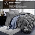thumbnail image 2 of Pinch Pleat Ruffled - Gray California King Goose Down Fiber Comforter Duvet Insert, 2 of 8