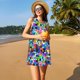 thumbnail image 3 of Fotbe Colorful Tie Dye Stained Glass 2 Vestido de Verano sin Mangas para Mujer – Vestido Midi Línea A, Estilo Camiseta Floral, Vestido Playero Casual y Fluido, 3 of 7