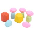 thumbnail image 1 of Bloque de construcción de piedra de color, juego de apilamiento de piedra de bloque de construcción de piedra de color de madera Diseño fácil de usar, 1 of 8
