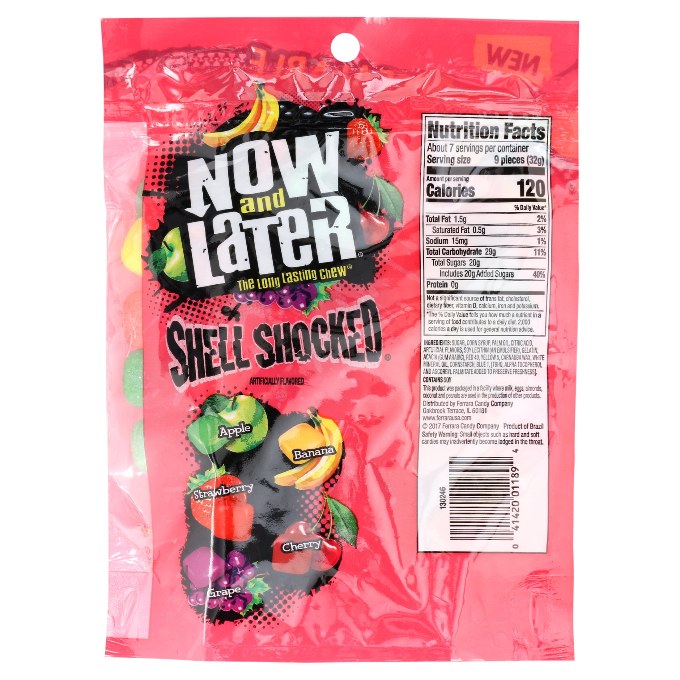 Now and Later Shell Shocked Chewy Candy Bag, 7.25 Oz 