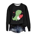 thumbnail image 4 of Jsaierl Sweatshirts pour Femmes Imprimé Dinosaure Tendance Hauts Mignons Décontractés Pulls Amples Automne Manches Longues Col Rond Sweatshirt, 4 of 4