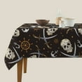 thumbnail image 3 of Wukai Pirate Skulls Waterproof Tablecloth for Kitchen Dining, Fits Square Tables for 2-4 Seats -54"x54", 3 of 7