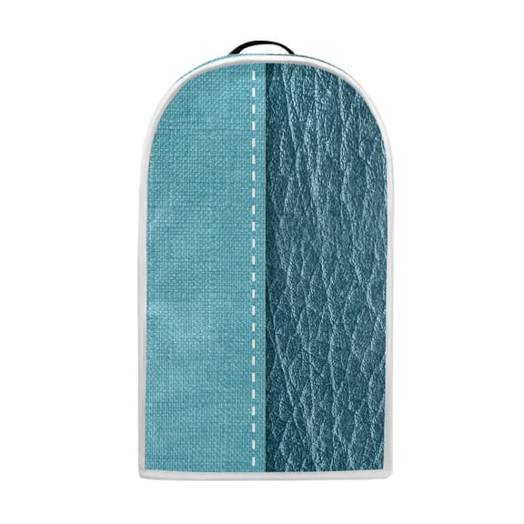 HELLHERO Blender Dust Cover for Kitchen & Kitchen Home 1Set, Blue Fabric and “Leather“ Panel