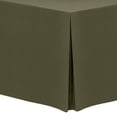 thumbnail image 1 of Ultimate Textile (5 Pack) 4 ft. Fitted Polyester Tablecloth - for 30 x 48-Inch Banquet and Folding Rectangular Tables 36" High, Olive Green, 1 of 3