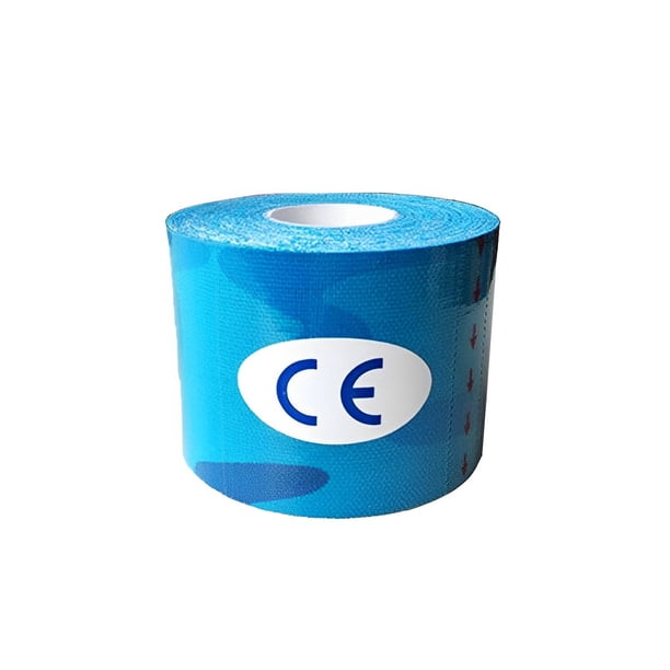 Advancent Cinta elástica impermeable para deportes de kinesiología, cintas terapéuticas para el cuidado del dolor muscular, nuevo Accesorios para máquinas de ejercicios camuflaje 7.5 cm x 5 m