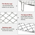 thumbnail image 4 of Uxcell Round Cooking Rack, 7.5-inch Stainless Steel Cross Wire Barbecue Grill Net Racks with 50mm Legs, 4 of 5