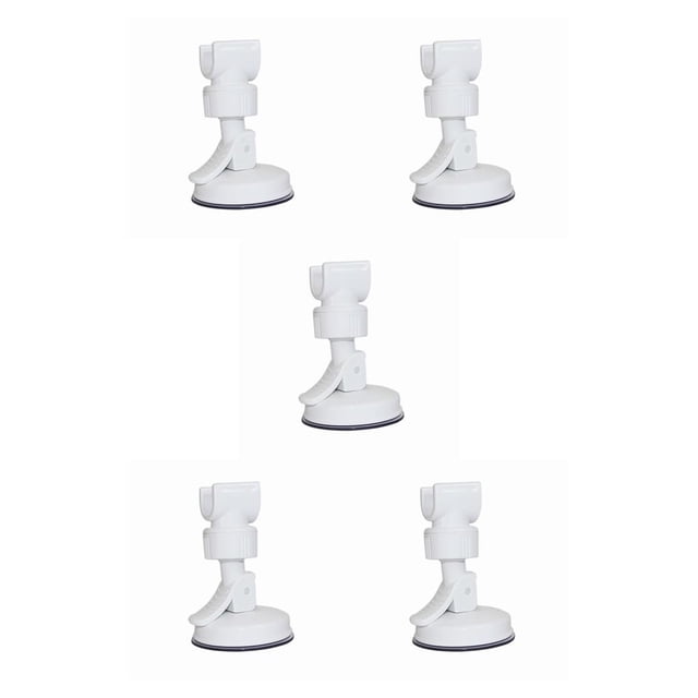 Soporte de cabezal de ducha Yuarrent ajustable montado en la pared ventosa 360 grados ABS blanco gris blanco
