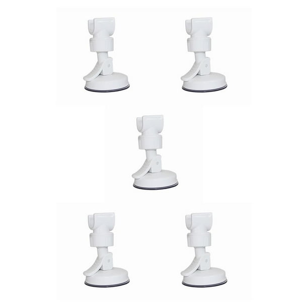 Soporte de cabezal de ducha Yuarrent ajustable montado en la pared ventosa 360 grados ABS blanco gris blanco