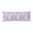 thumbnail image 2 of Lsque Lavender Glitter Foil Stripes Body Pillow Case Cover,Ultra-Soft Microfiber Bed Pillow Cases 20x54 inches,Elegant Bedding,Breathable Durable Pillow Cover with Envelope Closure, 2 of 8