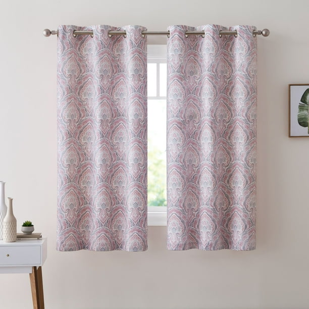 2 Pack Mainstays Floral Damask Print Panel Pair