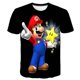 thumbnail image 1 of Camiseta con estampado de Super Mario Bros para niños y niñas, ropa de juego clásico, divertida, de manga corta qym unisex, 1 of 2