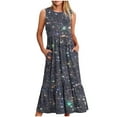 thumbnail image 1 of EQWLJWE Robes à Paillettes à Étages pour Femmes avec Poches, Robes d'Été pour Femmes 2024 Vacances Tendance Décontractée Robe T-Shirt à Manches Courtes, Robes d'Été à Étages de Plage pour Femmes 2024, 1 of 4