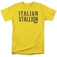 thumbnail image 1 of Rocky Italian Stall T-Shirtion Adult 18/1 T-Shirt Yellow, 1 of 1