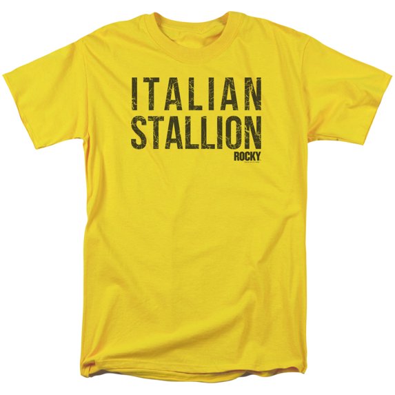 Rocky Italian Stall T-Shirtion Adult 18/1 T-Shirt Yellow