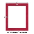 thumbnail image 2 of Red Suede Picture Frame Mat for 20x24 Frames - Fits 16x20 Photos - 10 Mats, 2 of 7