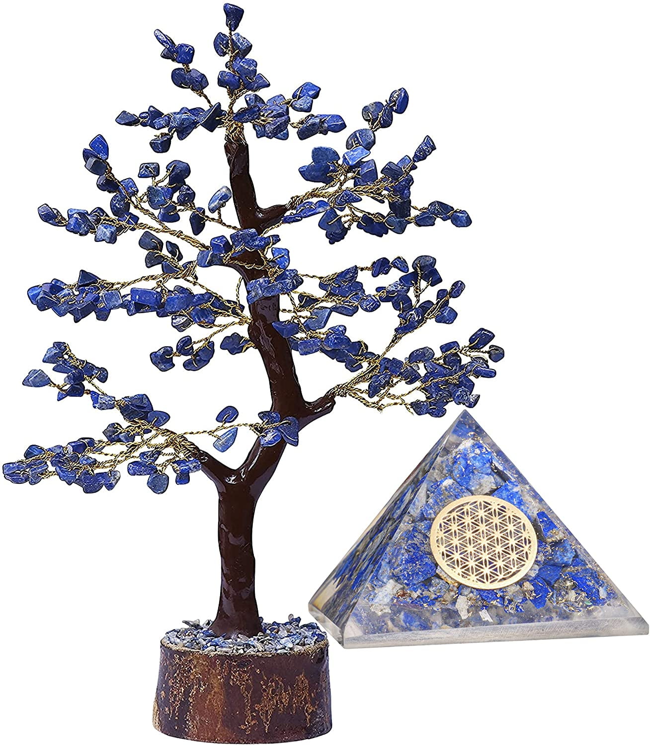 Carnelian Gemstone Orgone Pyramid Tree of Life Reiki Chakra Energy Healing 