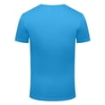 thumbnail image 5 of IWRICH Men's Disco Graphic Printed Crew Neck T Shirts Short Sleeve Casual Tees Mardi Gras Tops Blue M, 5 of 5
