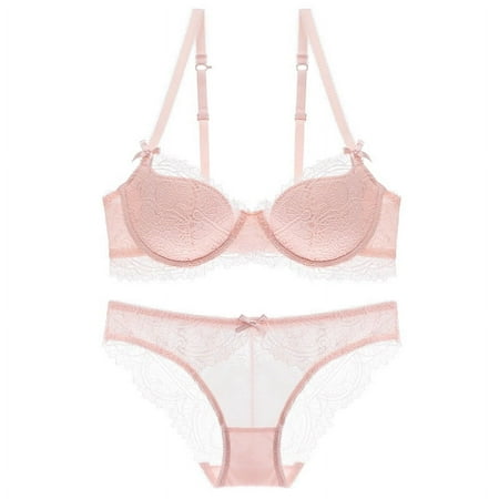 HHH New Cross Shoulder Strap Women s Sexy Lace Lingerie Comfortable Thin Cotton Cup Bra Soft Steel Ring Bra Set