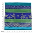thumbnail image 6 of Royal Blue Thai Elephant Sun Stripes Silk Throw Pillow Cushion Cover Set, 6 of 6