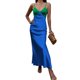 thumbnail image 1 of VISgogo Ladies Temperament Long Slip Dress, Summer Women Leisure Style Contraste de color Empalme Escote en V Sin mangas Beach Slim Falda VISgogo moda, 1 of 9