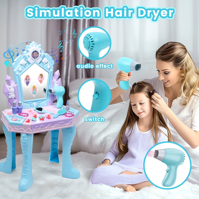 Toddler Vanity Table with Mirror, Lights, and Music photo 4
