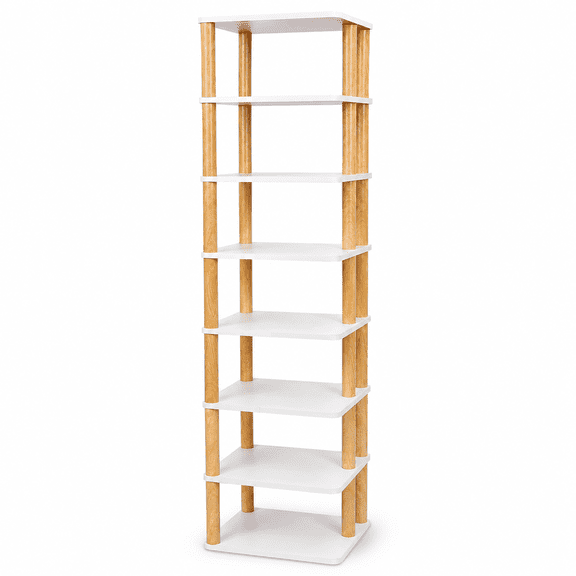 8 Tier Entryway Wooden Shoe Rack