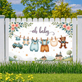 thumbnail image 4 of Decorative Design Baby Shower Decoration Cute Baby Clothes Bear Banner for Baby Shower Party Kids Event Celebration, 4 of 7