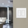 thumbnail image 4 of Maxxima 10 Pack 2 Gang Decorative Outlet - Screwless Multi Outlet Wall Plate, White, Standard Size, Perfect for Household Indoor Double Light Switches, Dimmers, or Timers, UL Listed - 10 Pack, 4 of 5